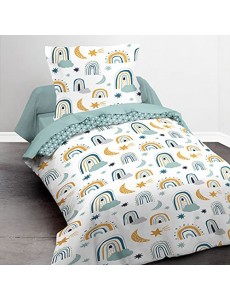 TODAY Parure de lit 1 Personne 140X200 Imprime Blanc Enfant Kids First