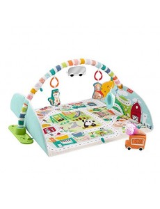 Fisher-Price Mon Tapis de jeu Découvertes Évolutif extra-large pour bébé avec musique, lumières, petites voitures, de la nais