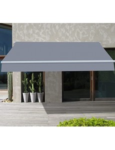 Store 4 X 3 M Manuel sans Coffre Gris et Blanc