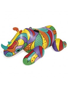 Bestway Pop Rhino 198 x 117 x 84 cm, bouée gonflable au design moderne avec une grande superficie