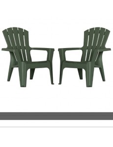 Lot de Deux fauteuils Kaki ADIRONDAK