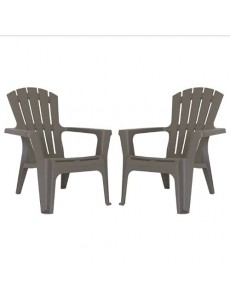 Lot de Deux fauteuils Taupe ADIRONDAK