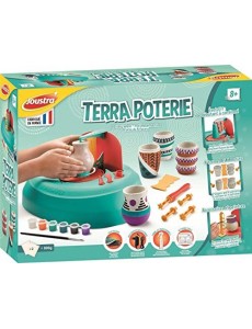 Joustra Coffret Terra Poterie dès 8 ans Débutant et Confirmé-Kit Loisir Créatif et Travaux Manuel Enfant, 41200, Multicolore