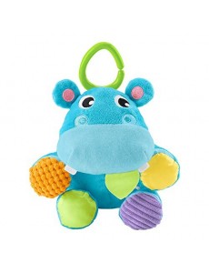 Fisher-Price Mon Hippo 2-en-1, peluche pour bébé, jouet qui se transforme en balle, dès la naissance, GFC35