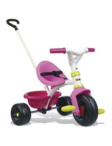 Smoby - Tricycle Be Fun Rose - Vélo Enfant Dès 15 Mois - Canne Parentale Amovible - 740322