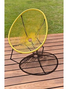 Fauteuil en Fils de résine Jaune