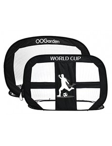 jeux Lot de 2 Cages de Foot Noir