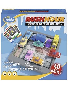 Ravensburger - Rush Hour - Jeu de logique Casse-tête - ThinkFun - 40 défis 4 niveaux - 1 joueur ou plus dès 8 ans - 76302(Mul