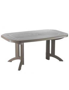 GROSFILLEX - Table de jardin Vega 165x100 TAUPE