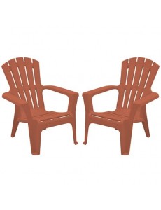 Lot de Deux fauteuils Brique ADIRONDAK