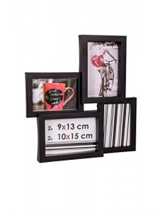 Ceanothe - 34433 - Détroit Cadre Photo - Multi-Vues - 10 x 15/9 x 13 cm - Noir