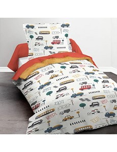 TODAY Parure de lit 1 Personne 140X200 Imprime Blanc Enfant Kids First
