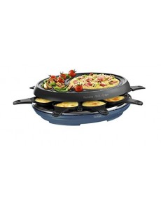 Tefal Raclette Colormania 3 en 1 Appareil à Raclette Grill et Crêpe, Revêtement Antiadhésif Easy Plus, 8 Coupelles, Compatibl