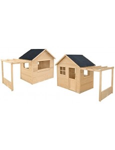 Maisonnette en bois avec pergola