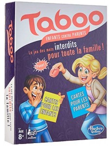 Hasbro Taboo Enfants contre Parents - Jeu de societe de réflexion - Version française