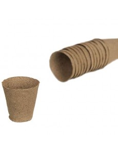 Lot de 96 pots en tourbe ronds H6 x diam 6 cm - 24 x 4