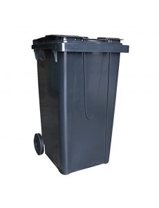 belijardin Conteneur Poubelle 240 litres sur Roues Anthracite