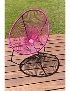 Fauteuil en Fils de résine Rose