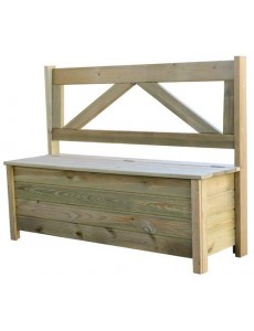 Banc Coffre en pin traité Autoclave 120cm x 40cm x 90 cm