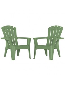 Lot de Deux fauteuils Anthracite ADIRONDAK