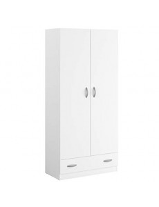 VARIA Armoire 2 Portes décor Blanc L78 cm