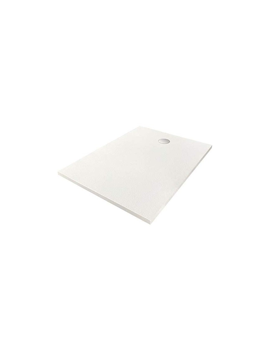 OCEANIC Receveur de douche en résine - Rectangulaire - 120x90x3,5 cm - Bonde de vidage et pieds inclus - Morenã