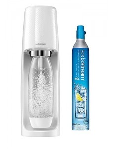 Sodastream Machine à eau pétillante SPIRIT Blanche + 1 cylindre CO2 + 1 bouteille Fuse PET 1L, Blanc