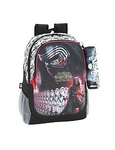 Grand Sac à Dos Adaptable + Trousse Blanc et Noir Star Wars