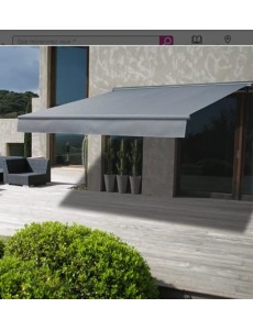Store 4 X 3 M Manuel sans Coffre Gris