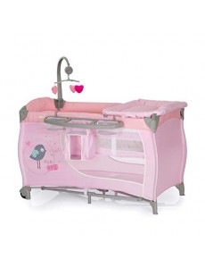 Hauck Lit Parapluie Complet Babycenter / de la Naissance à 15 kg / 120 x 60 cm / 2 Niveaux / Table à Langer / Roues / Arche d