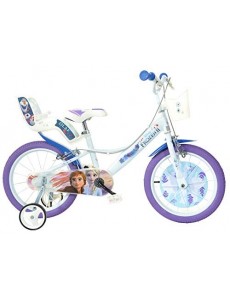 Dino Bikes 166R-FZGB Vélo pour Enfant La Reine des Neiges Bleu 40,6 cm