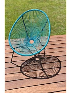 Fauteuil en Fils de résine Bleu Lagon