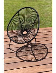 Fauteuil en Fils de résine Noir