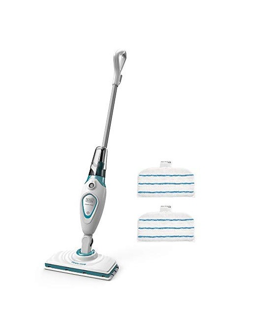 BLACK+DECKER Balai vapeur multi-surfaces, 1300W, 2 accessoires, 99,9% des Bactéries et Germes Tués sans Produit Chimique, Tem BLACK+DECKER Balai vapeur multi-surfaces, 1300W, 2 accessoires, 99,9% des Bactéries et Germes Tués sans Produit Chimique, Tem