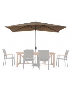 Parasol droit Y 2X3M taupe
