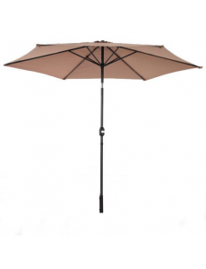 Parasol droit inclinable 3M taupe