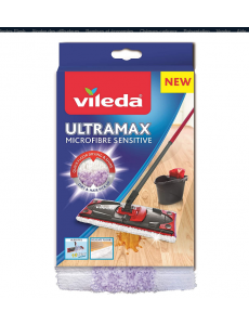Vileda Recharge Ultramax Sensitive Spécial Parquet, Blanc, 1 Unité