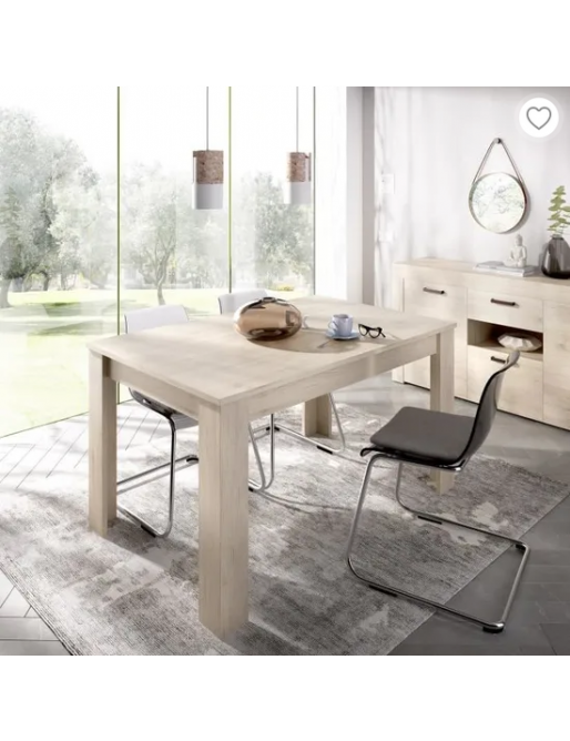 Table à manger extensible 6/8 personnes - Décor chêne Table à manger extensible 6/8 personnes - Décor chêne