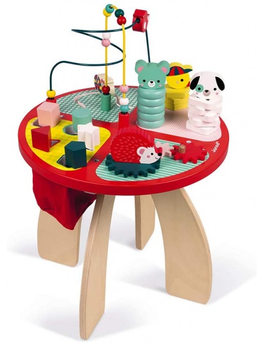 Janod Table d'activités Baby Forest Grand Jouet d'Éveil pour Encastrer, Empiler, Manipuler Janod Table d'activités Baby Forest Grand Jouet d'Éveil pour Encastrer, Empiler, Manipuler