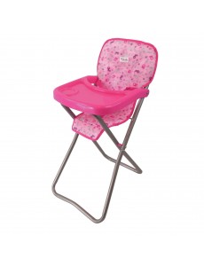 Chaise haute rose pour poupée