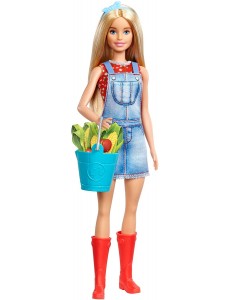 Barbie Famille Cueillette à la ferme, poupée fermière