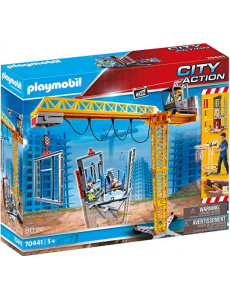 Playmobil City Action - Grue radio-commandée avec mur de construction - 70441