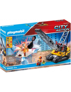 Playmobil City Action - Dragline avec mur de construction - 70442