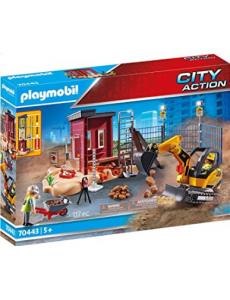 Playmobil City Action - Mini-pelleteuse et chantier - 70443