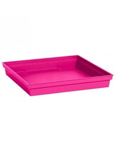 EDA Soucoupe Toscane Carre pour Pot 32 CM, Fuchsia, 26,7x26,7x3,8 cm