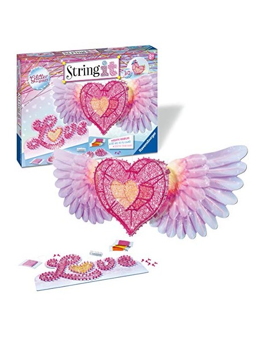 Ravensburger - String It Coeur - string'art - création - Jeu créatif - enfants dès 8 ans - 18065 - version française Ravensburger - String It Coeur - string'art - création - Jeu créatif - enfants dès 8 ans - 18065 - version française