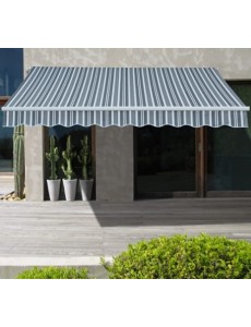 Store 4 X 3 M Manuel sans Coffre Gris et Blanc
