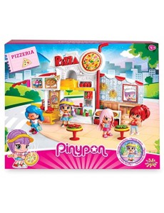 Pinypon - La Pizzeria, Scènario de Jeu, avec 1 Figurine pour Garçons et Filles de 4 à 8 ans (Famosa 700014755)