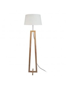 ComptoirXL VILI Lampadaire avec Abat-Jour Tambour Ø40 x H135 cm Beige et Blanc écru