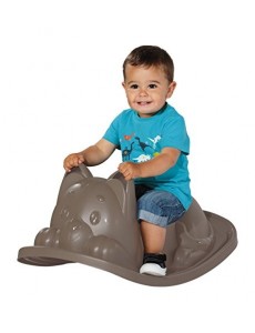 Smoby - Bascule Chat - Jeu de Plein Air Enfant - Dès 18 Mois - Assise Ergonomique - Gris - 830105